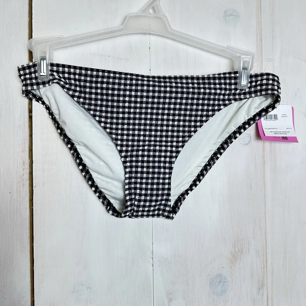 Kate Spade New York Women's Classic‎ Check-Print Bikini Bottoms Size Large New